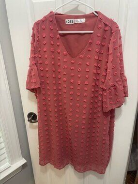 Fashian Collection Rose V-Neck Dress